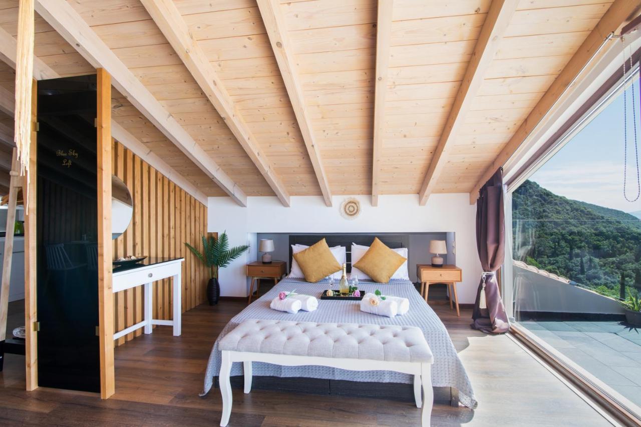 شقة Blue Sky Loft By Corfuescapes Spartylas المظهر الخارجي الصورة